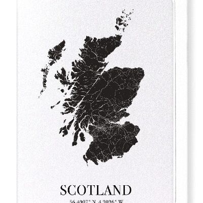 SCOTLAND CUTOUT (DARK): Greeting Card