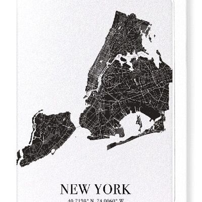 DÉCOUPE DE NEW YORK (FONCÉ): Carte de vœux