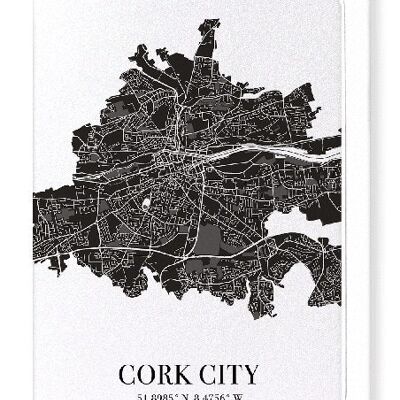 CORK CITY  CUTOUT (DARK): NO.2 Greeting Card
