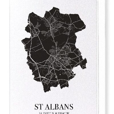 ST. ALBANS CUTOUT (DARK): Greeting Card