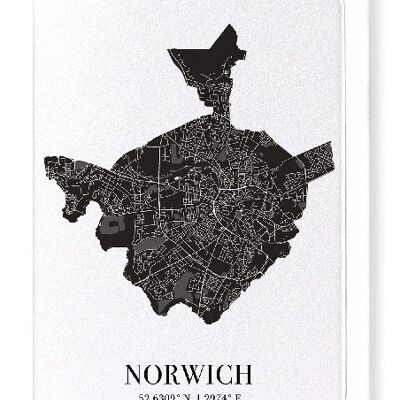 NORWICH AUSSCHNITT (DUNKEL): Grußkarte