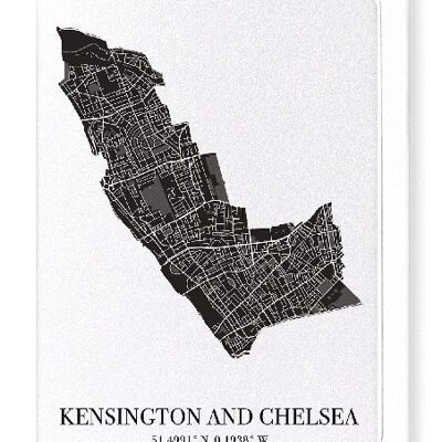 KENSINGTON AND CHELSEA CUTOUT (DARK): Greeting Card