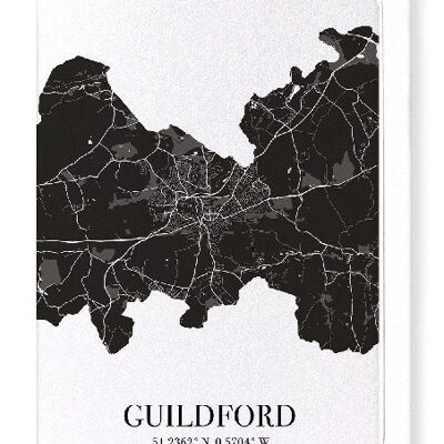 GUILDFORD CUTOUT (DARK): Greeting Card