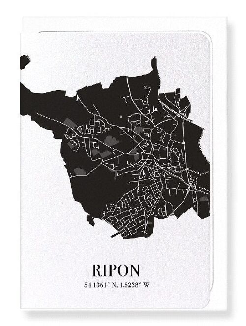 RIPON CUTOUT (DARK): Greeting Card