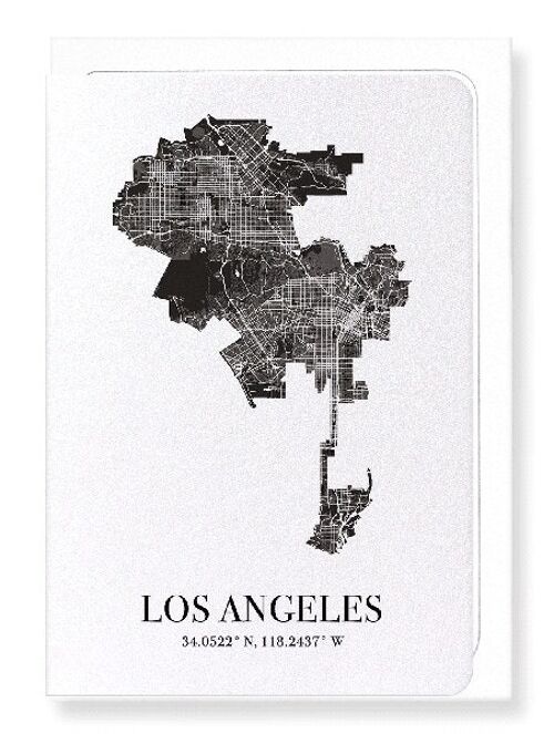 LOS ANGELES CUTOUT (DARK): Greeting Card