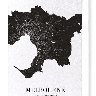MELBOURNE AUSSCHNITT (DUNKEL): Grußkarte