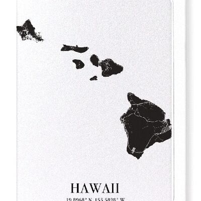 HAWAII AUSSCHNITT (DUNKEL): Grußkarte