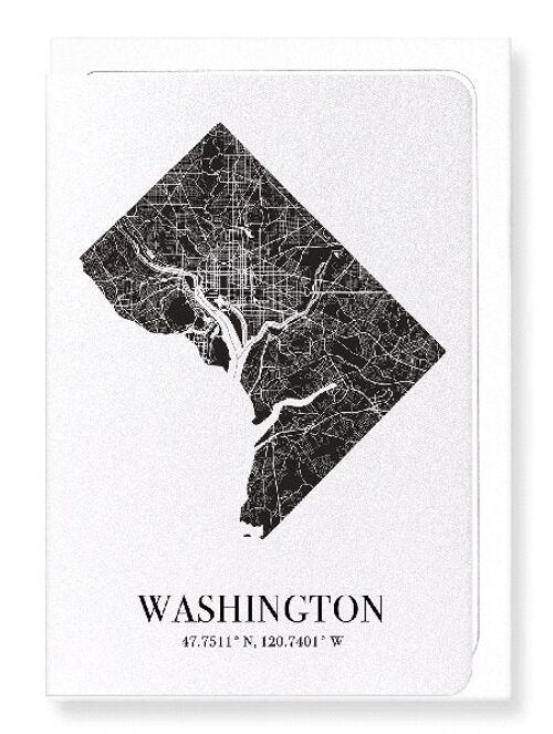WASHINGTON CUTOUT (DARK): Greeting Card