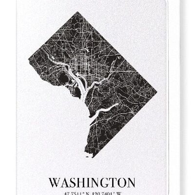 WASHINGTON CUTOUT (DARK): Greeting Card
