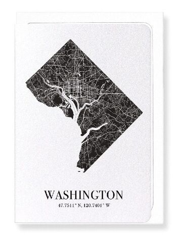 DÉCOUPE DE WASHINGTON (FONCÉ): Carte de vœux 1