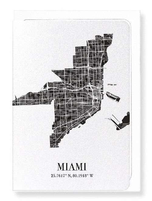 MIAMI CUTOUT (DARK): Greeting Card