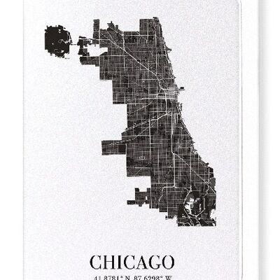 CHICAGO AUSSCHNITT (DUNKEL): Grußkarte