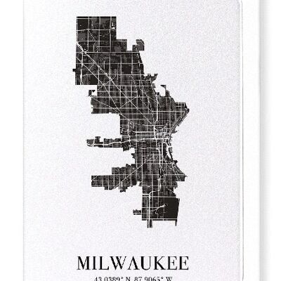 MILWAUKEE AUSSCHNITT (DUNKEL): Grußkarte
