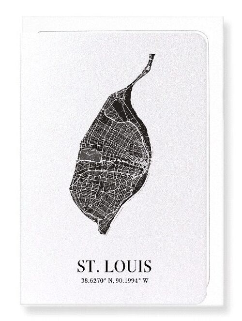 ST. LOUIS CUTOUT (DARK): Greeting Card
