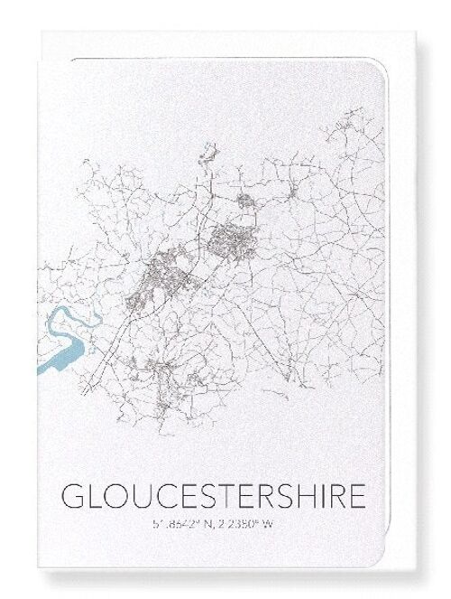 GLOUCESTERSHIRE CUTOUT (LIGHT): Greeting Card