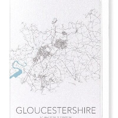 GLOUCESTERSHIRE CUTOUT (LIGHT): Greeting Card