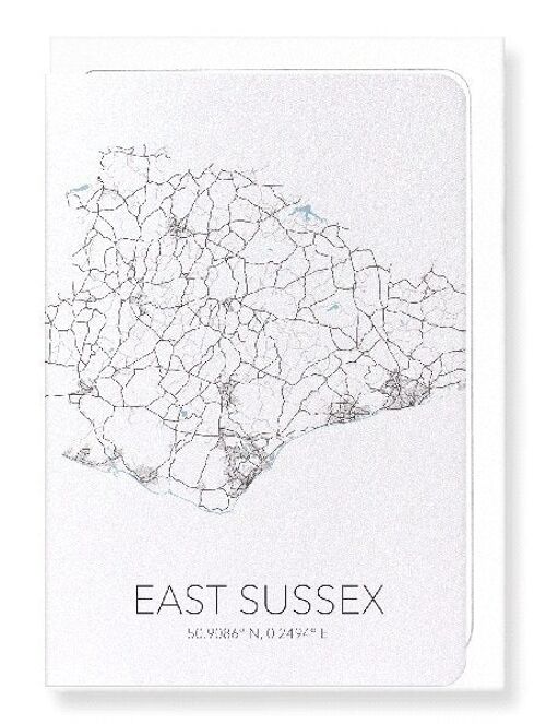 EAST SUSSEX CUTOUT (LIGHT): Greeting Card