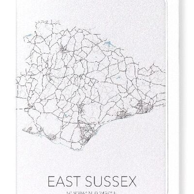 EAST SUSSEX CUTOUT (LIGHT): Greeting Card