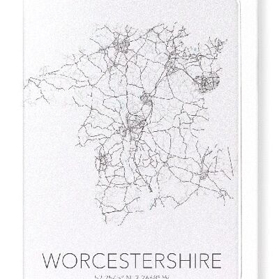 WORCESTERSHIRE CUTOUT (LIGHT): Greeting Card