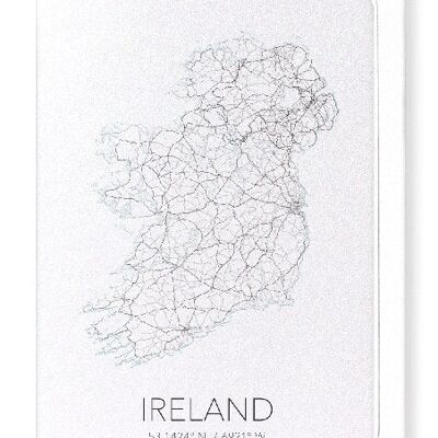 IRLAND AUSSCHNITT (HELL): Grußkarte