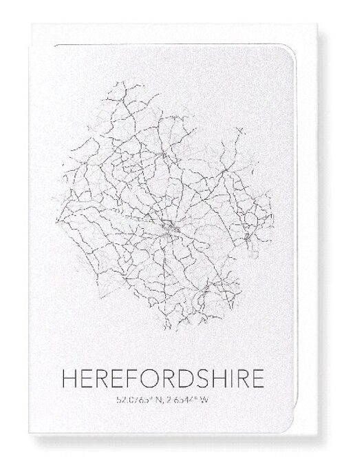 HEREFORDSHIRE CUTOUT (LIGHT): Greeting Card