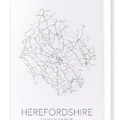 HEREFORDSHIRE CUTOUT (LIGHT): Greeting Card