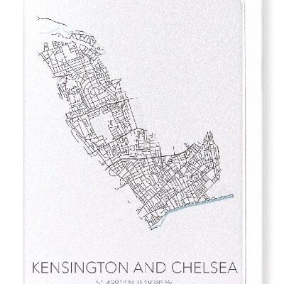 KENSINGTON UND CHELSEA AUSSCHNITT (HELL): Grußkarte