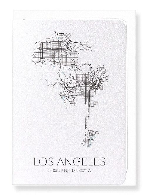 LOS ANGELES CUTOUT (LIGHT): Greeting Card
