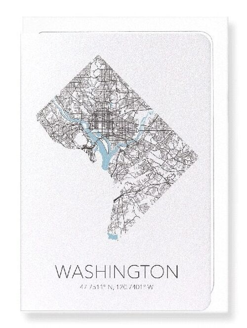 WASHINGTON CUTOUT (LIGHT): Greeting Card