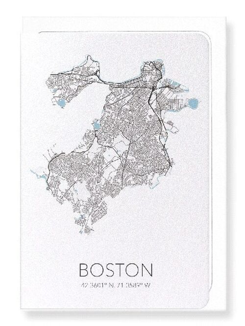 BOSTON CUTOUT (LIGHT): Greeting Card