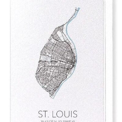 ST. LOUIS CUTOUT (LIGHT): Greeting Card