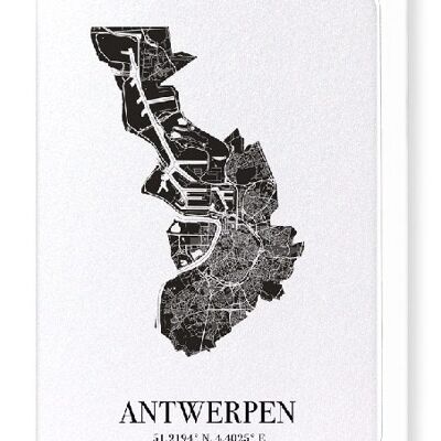 ANTWERP CUTOUT (DARK): Greeting Card