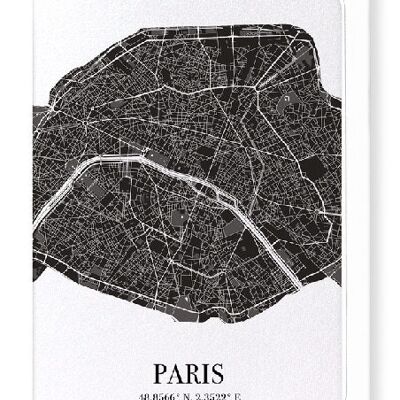 PARIS CUTOUT (DARK): Greeting Card