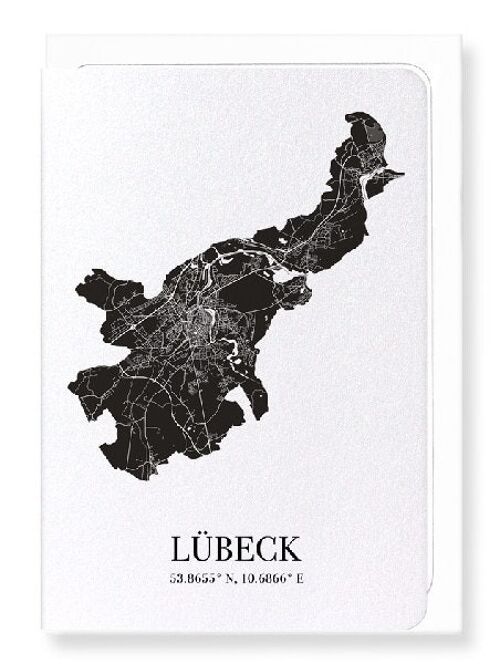 LÜBECK CUTOUT (DARK): Greeting Card