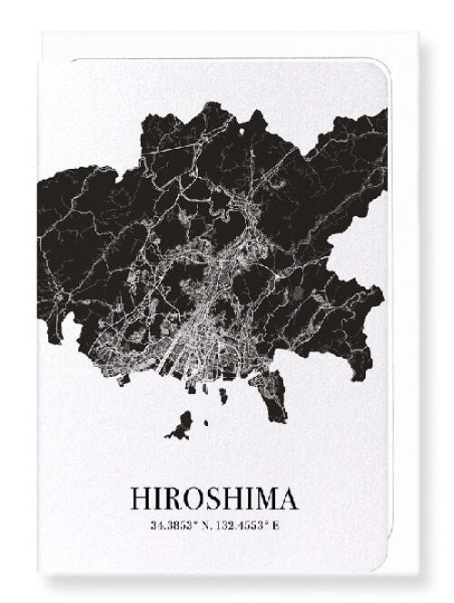 HIROSHIMA CUTOUT (DARK): Greeting Card