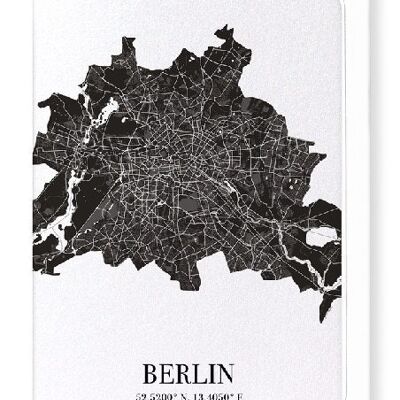 BERLIN AUSSCHNITT (DUNKEL): Grußkarte