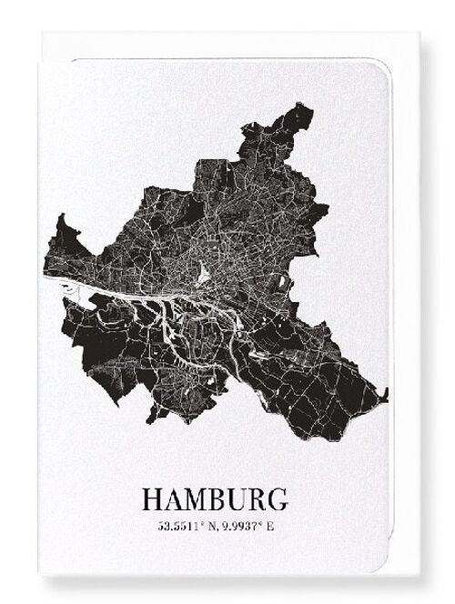 HAMBURG CUTOUT (DARK): Greeting Card