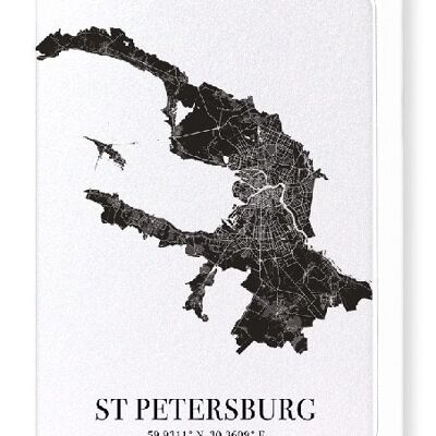 ST PETERSBURG CUTOUT (DARK): Greeting Card