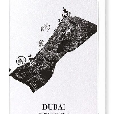 DUBAI CUTOUT (DARK): Greeting Card