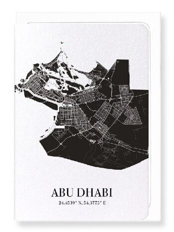 DÉCOUPE D'ABU DHABI (FONCÉ): Carte de vœux 1
