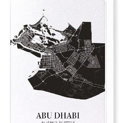 DÉCOUPE D'ABU DHABI (FONCÉ): Carte de vœux
