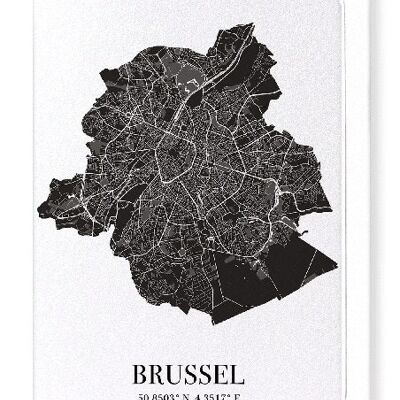 BRÜSSEL AUSSCHNITT (DUNKEL): Grußkarte