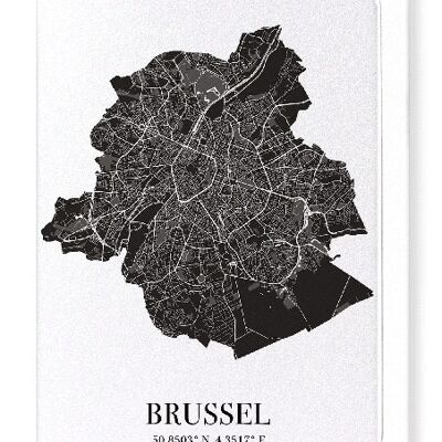 BRUSSELS CUTOUT (DARK): Greeting Card