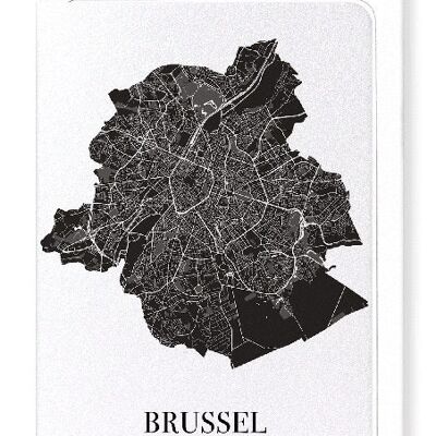 BRUSSELS CUTOUT (DARK): Greeting Card