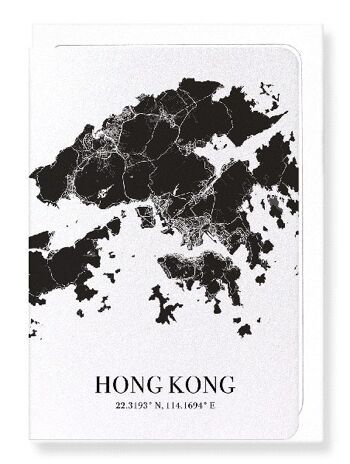 DÉCOUPE DE HONG KONG (FONCÉ): Carte de vœux 1