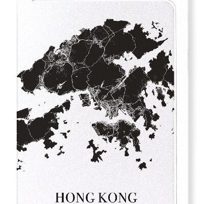DÉCOUPE DE HONG KONG (FONCÉ): Carte de vœux