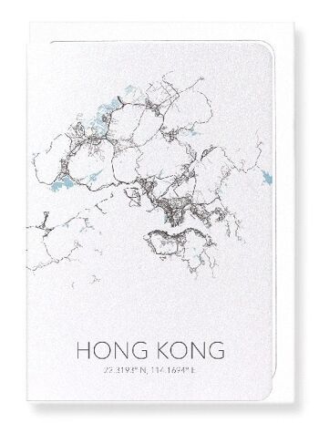 DÉCOUPE DE HONG KONG (FONCÉ): Carte de vœux 3