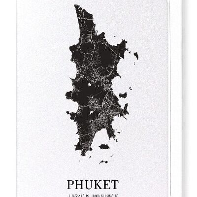 DÉCOUPE DE PHUKET (FONCÉ): Carte de vœux