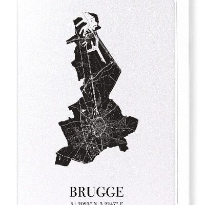 BRUGES CUTOUT (DARK): Greeting Card