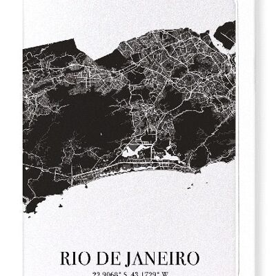 RIO DE JANEIRO AUSSCHNITT (DUNKEL): Grußkarte